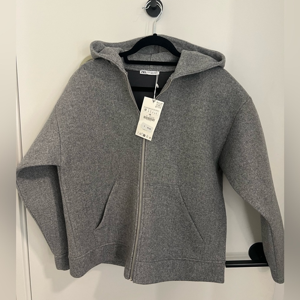 Dark grey neoprene Zara Zip Up